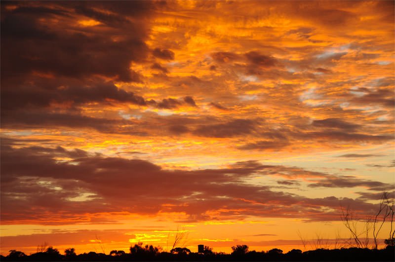 sunset in Australian outback