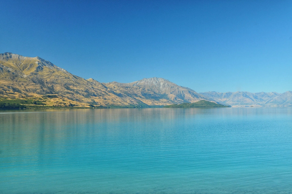 Lake Pukaki to Wakatipu- Lake Wakatipu at Kinloch