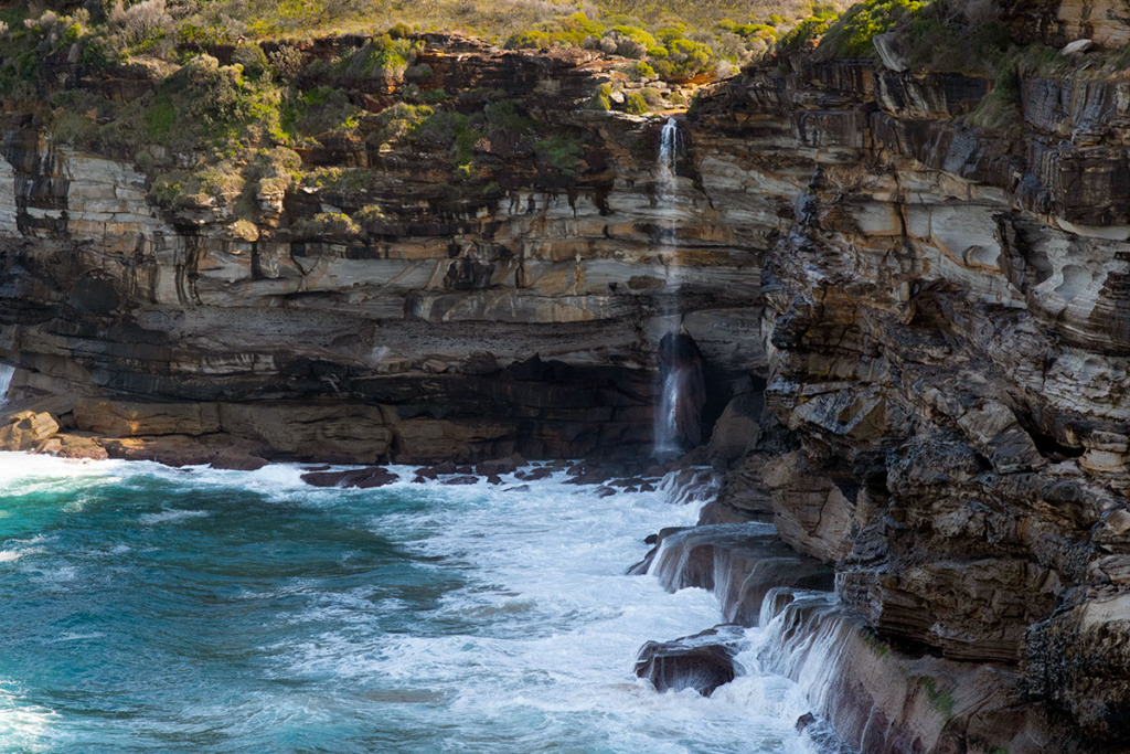 Smaller falls along Garie Beach to Eagle Rock and Curracurrong Falls track