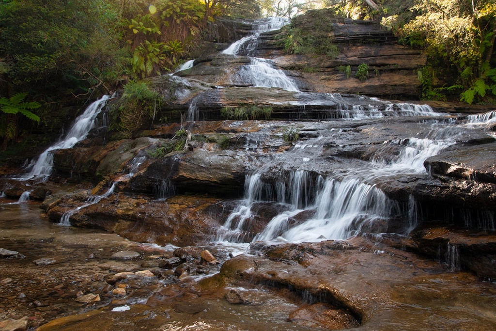 Katoomba cascades along Echo Point to Scenic World walk