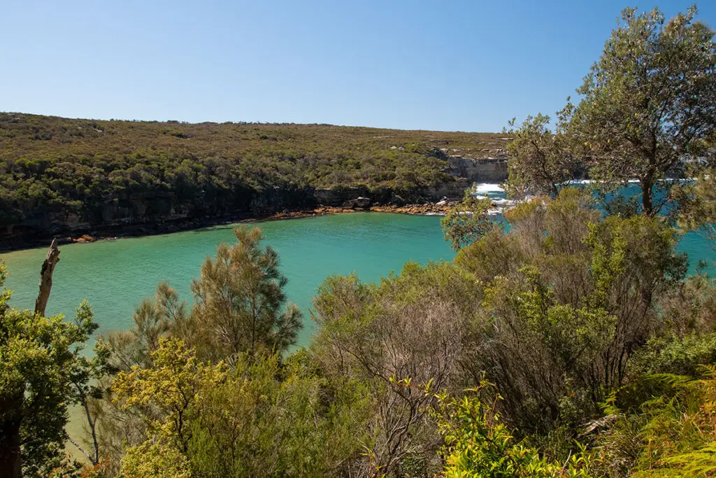 View from Wattamolla beach trail