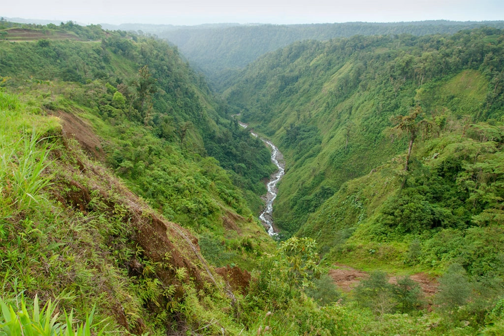 Canyon in the mountains of Costa Rica's continental divide