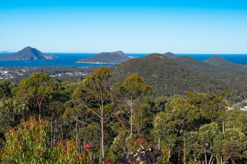 Gan Gan Hill lookout in Port Stephens