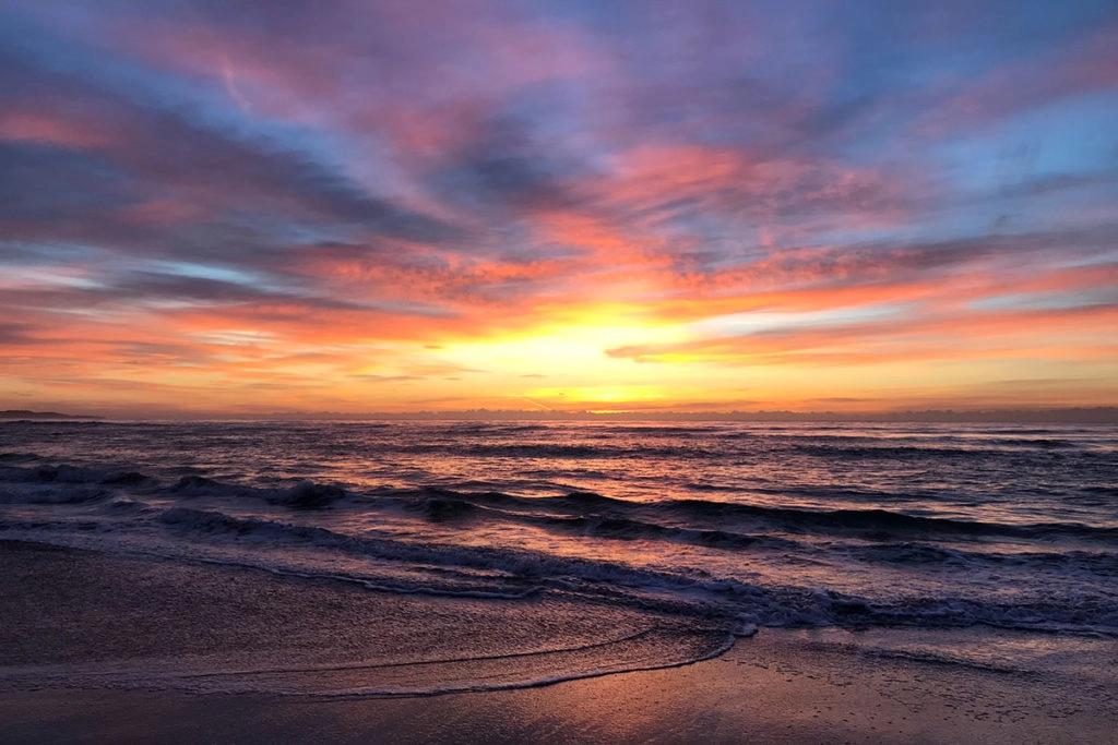 Sunrise over the ocean