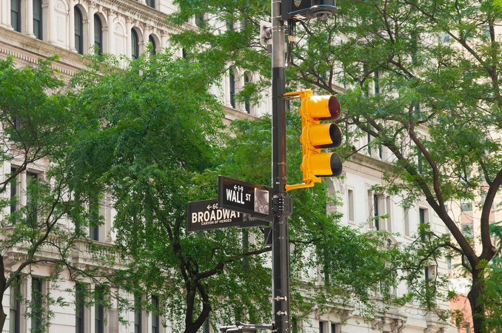 Street sign in downtown Manhattan