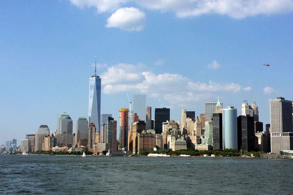 Manhattan skyline from Staten Island Ferry