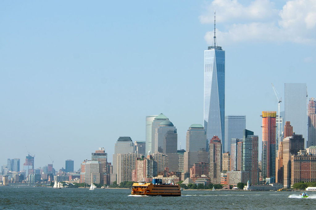 Manhattan skyline from Staten Island ferry