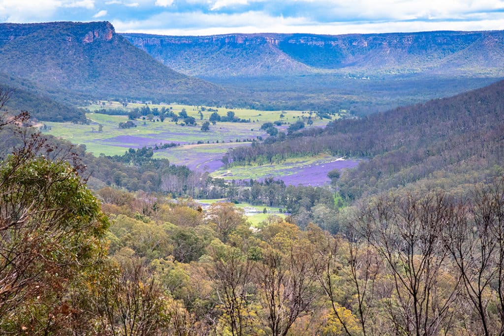 View of Wolgan Valley from Glow worm tunnel track