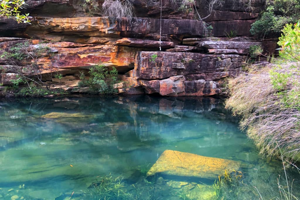 swimming hole on kangaroo creek, royal national park