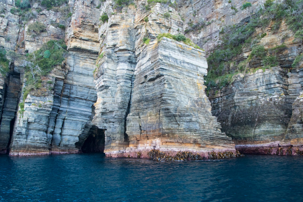 Sea cave in waterfall bay on the Tasman peninsula