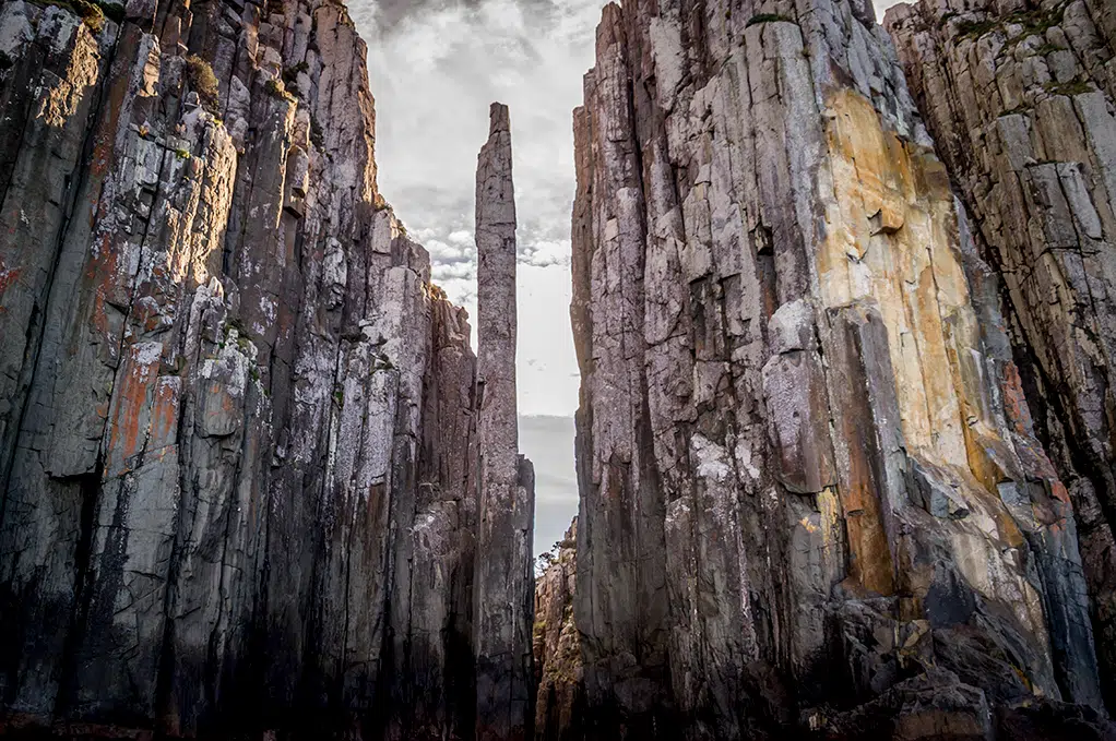 The Totem Pole formation on Tasman Island cruise