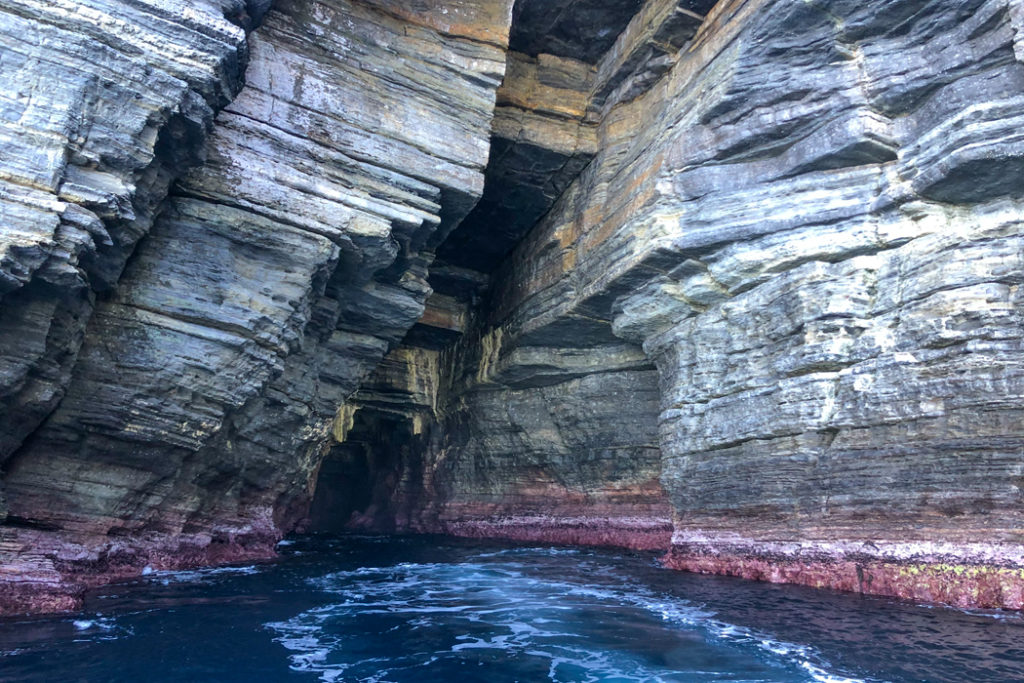 waterfall bay sea cave