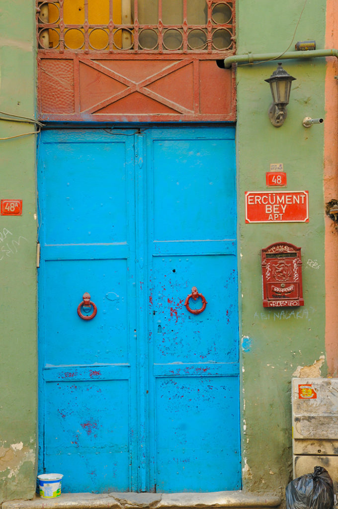 colorful doorway in Pera