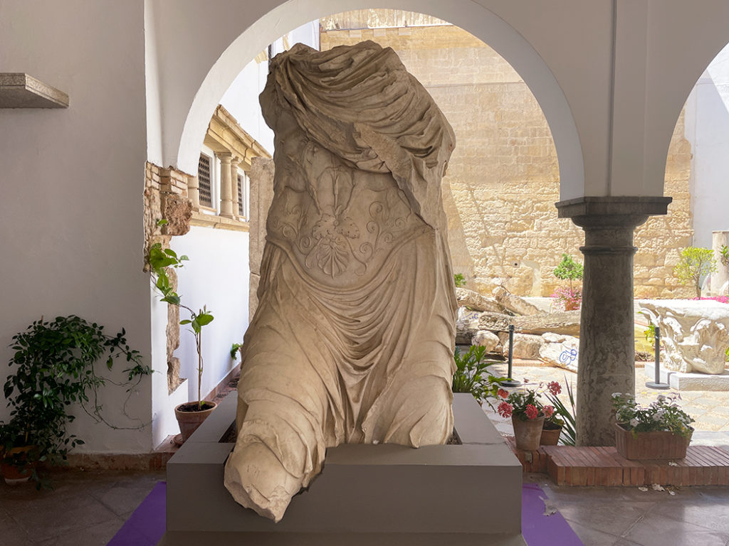 Statue from Adietum Forum on display at the Archaelogical museum in Cordoba