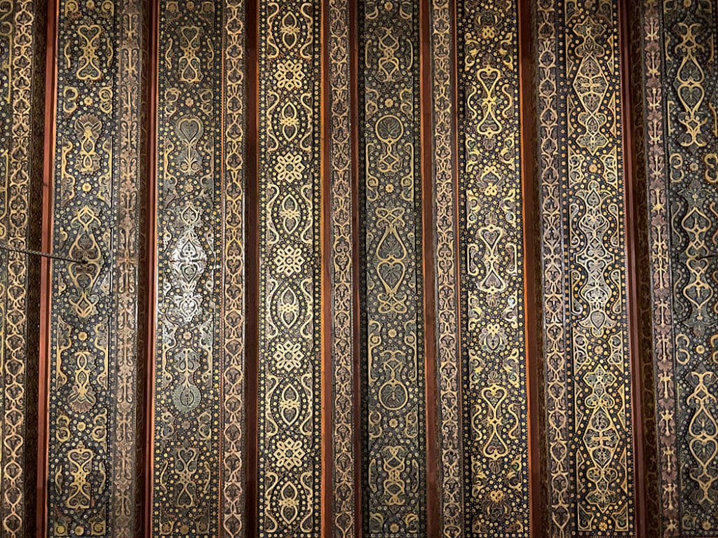 ornate ceiling in the Mezquita