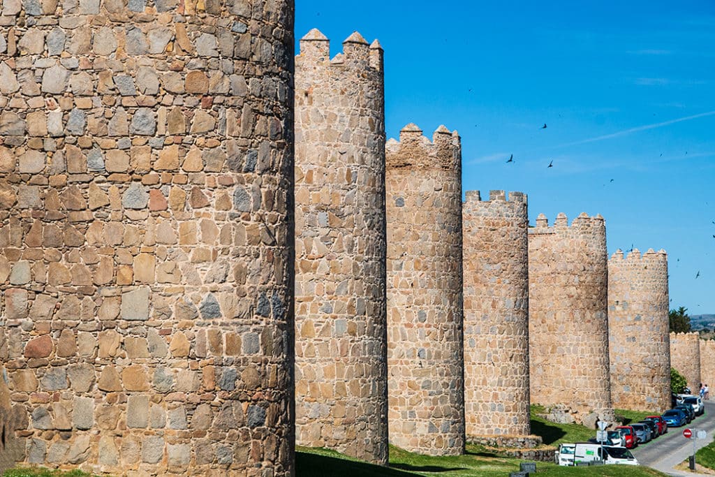 Avila town wall is a must see on a day trip to Avila from Madrid