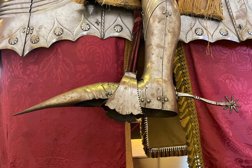 medieval armour display at Segovia alcazar