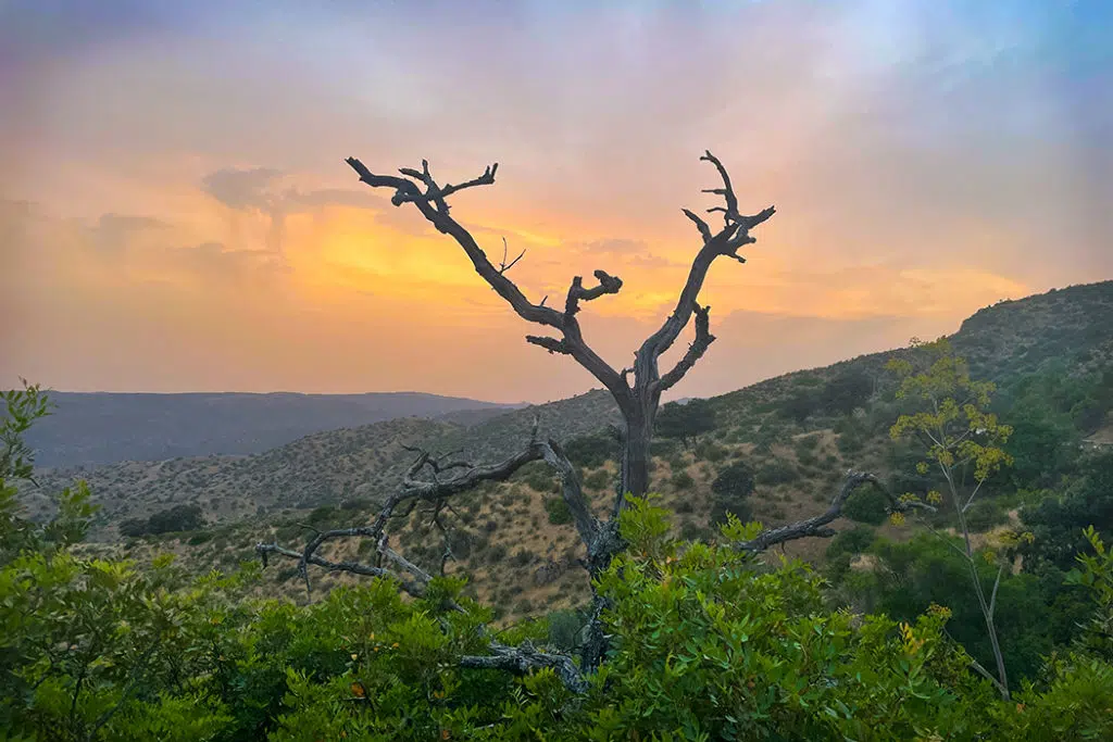 sunset in sierra de andujar