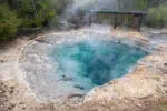 Blue alkaline chloride spring in Kuirau Park