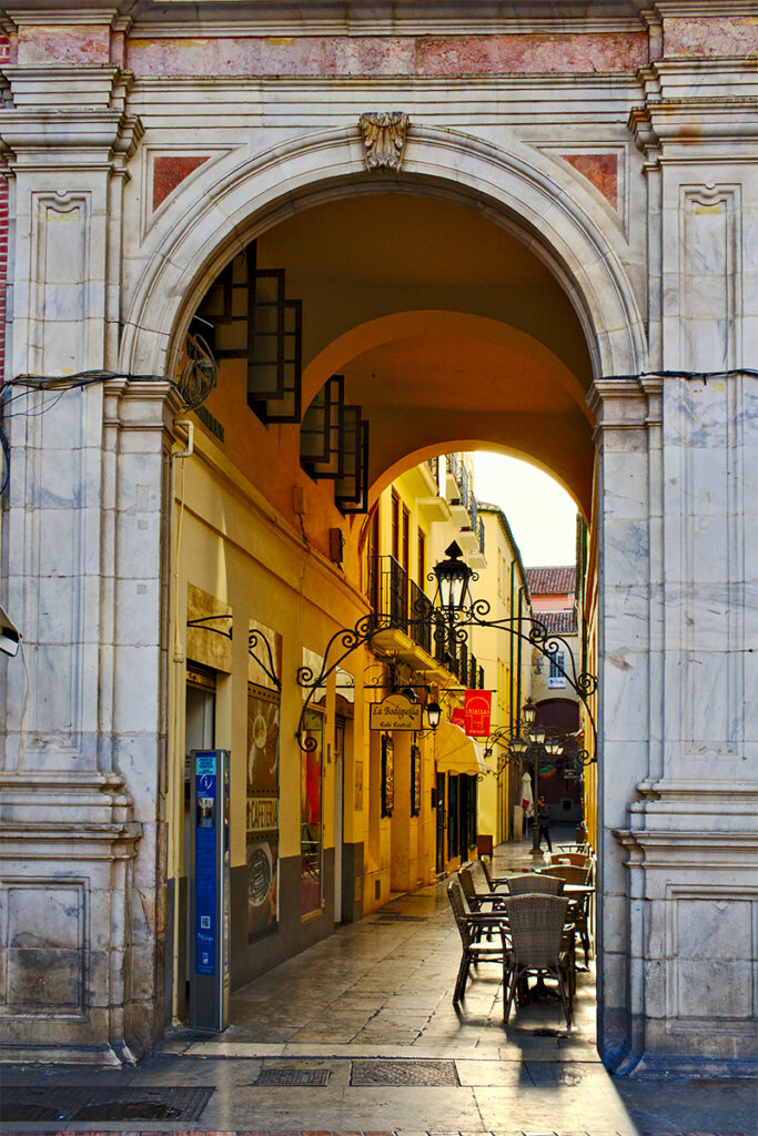street in malaga old town