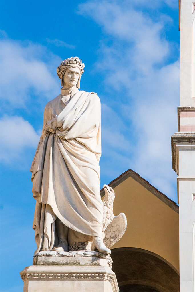 Dante Statue at the Basilica of Santa Croce in Florence