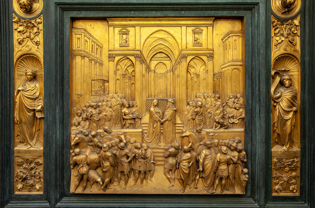 Detail of the Gate of Paradise in Florence