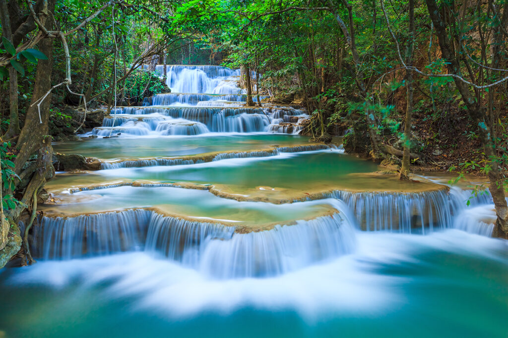 huai mae khamin waterfall, Thailand