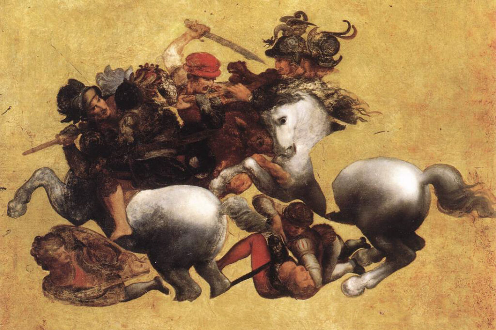 Reproduction of Da Vinci's Battle of Anghiari - Florence