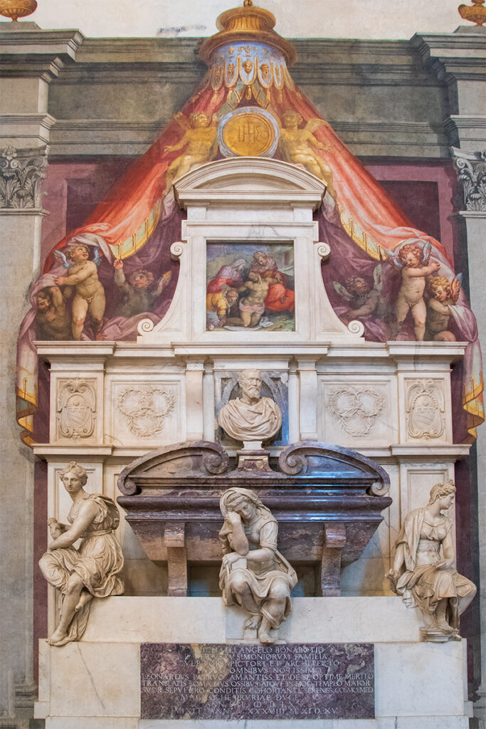 Michelangelo's tomb in Basilica of Santa Croce in Florence