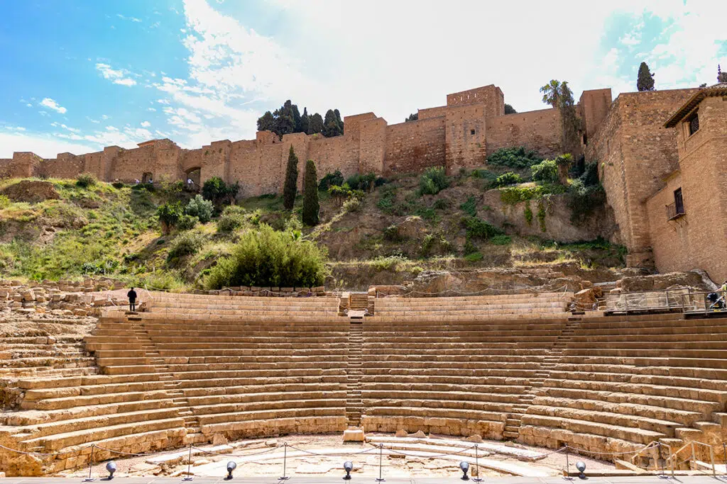 Malaga old town roman forum