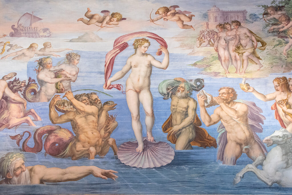 The birth of Venus fresco in Palazzo Vecchio - Florence in Winteer