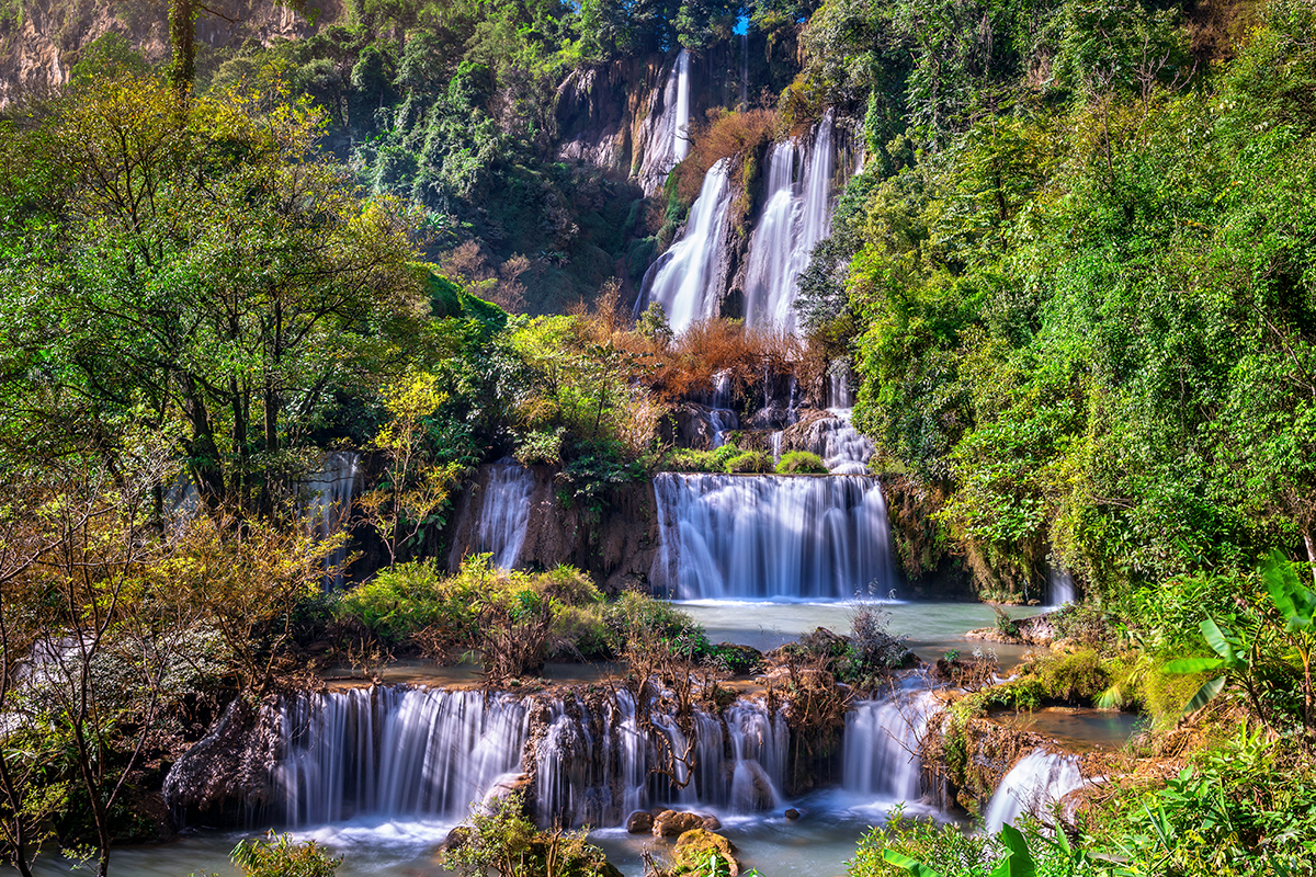 Thi Lo Su waterfall in Umphang wildlife sanctuary