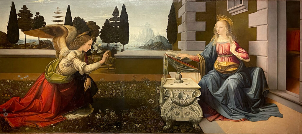 Leonardo Da Vinci in Florence, The Annunciation