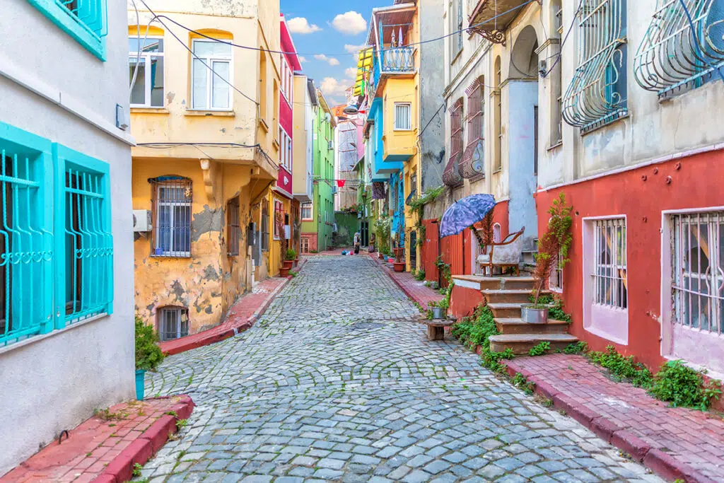 Colorful houses in Balat