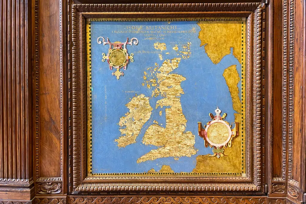 Hall of maps in Palazzo Vecchio in Florence