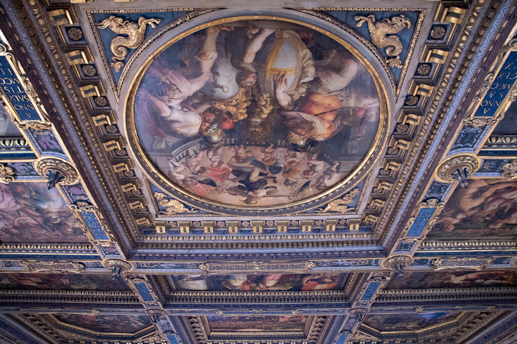 Hall of the five hundred ceiling, Palazzo Vecchio in Florence