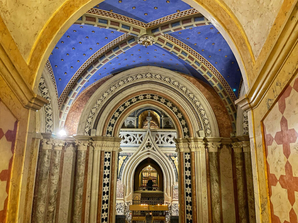 Interior of Basilica of Santa Clare in Assisi
