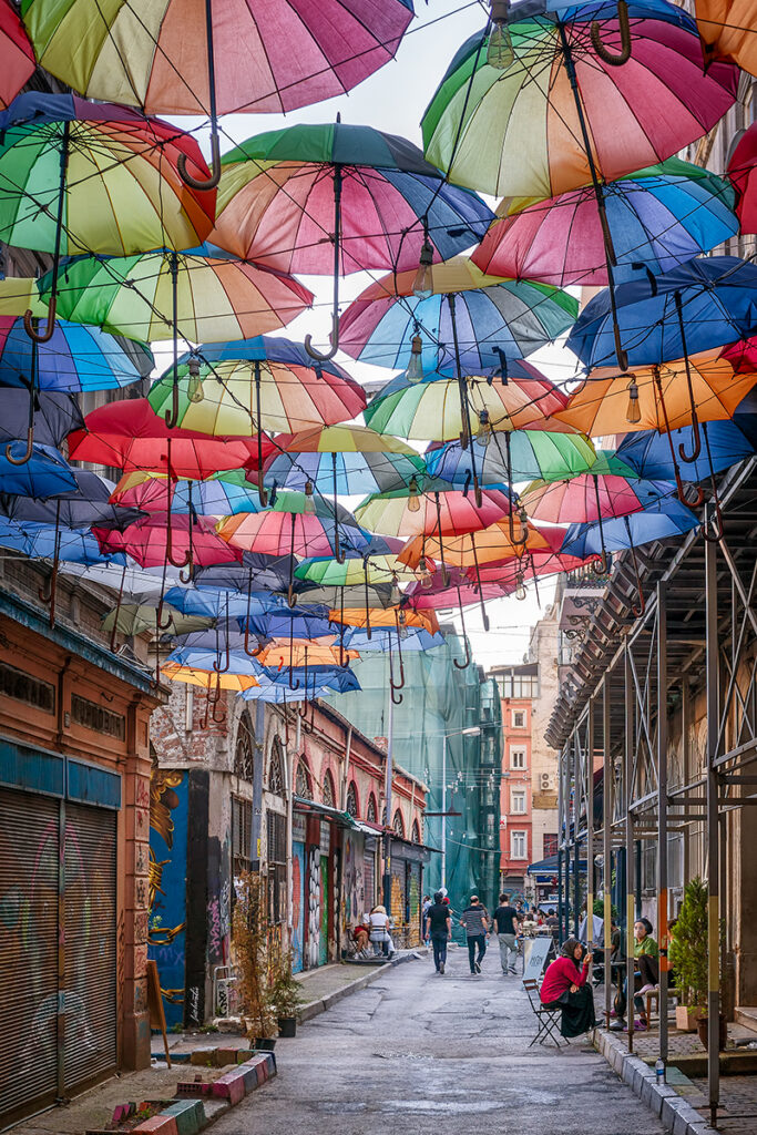 Umbrella streets in istanbul - kadikoy