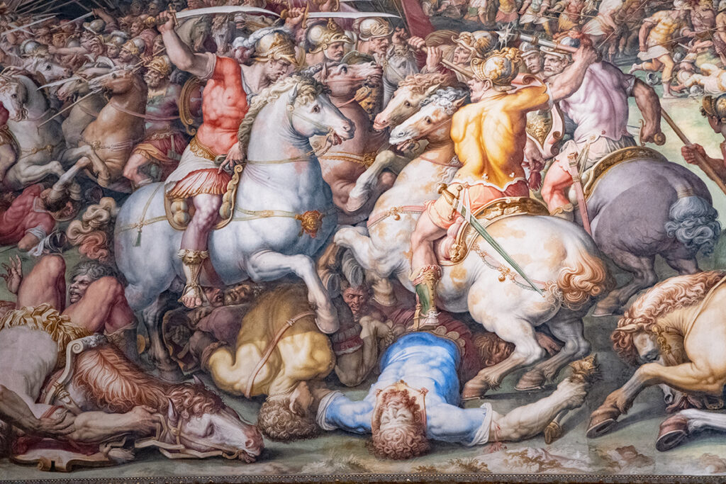 Vassari's fresco of Battle of Marciano in Palazzo Vecchio
