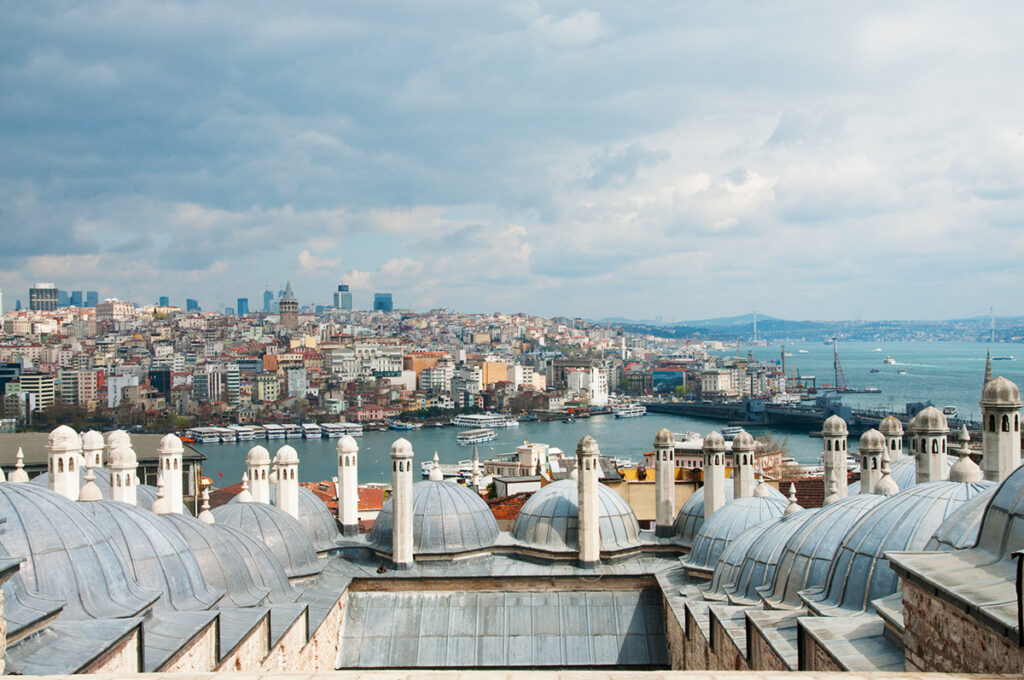 View from Suleymaniye mosque in Instanbul