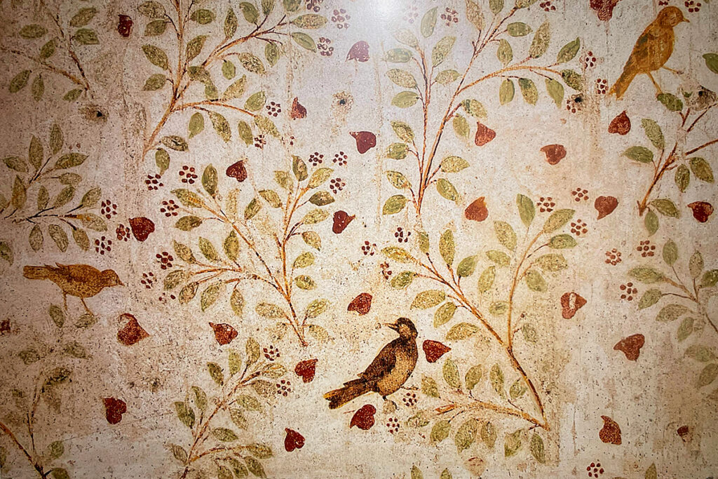 Fresco in Domus Sesto-Properzio, under Santa Maria Magiore, Assisi