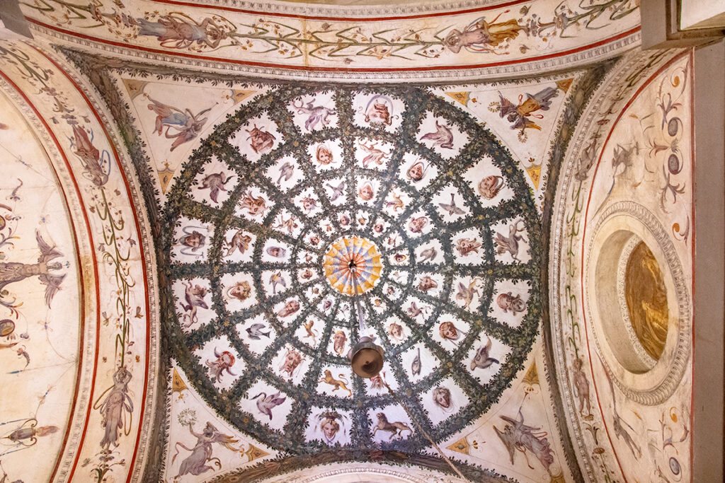The ceiling above the second landing on the grand staircase in Palazzo Vecchio