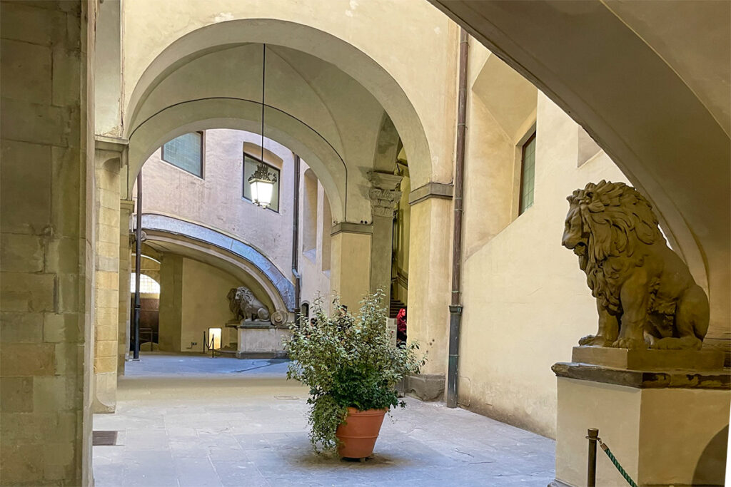 Second courtyard in Palazzo Vecchio in Florence
