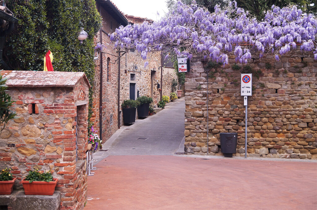 One of the medieval streets in Vinci