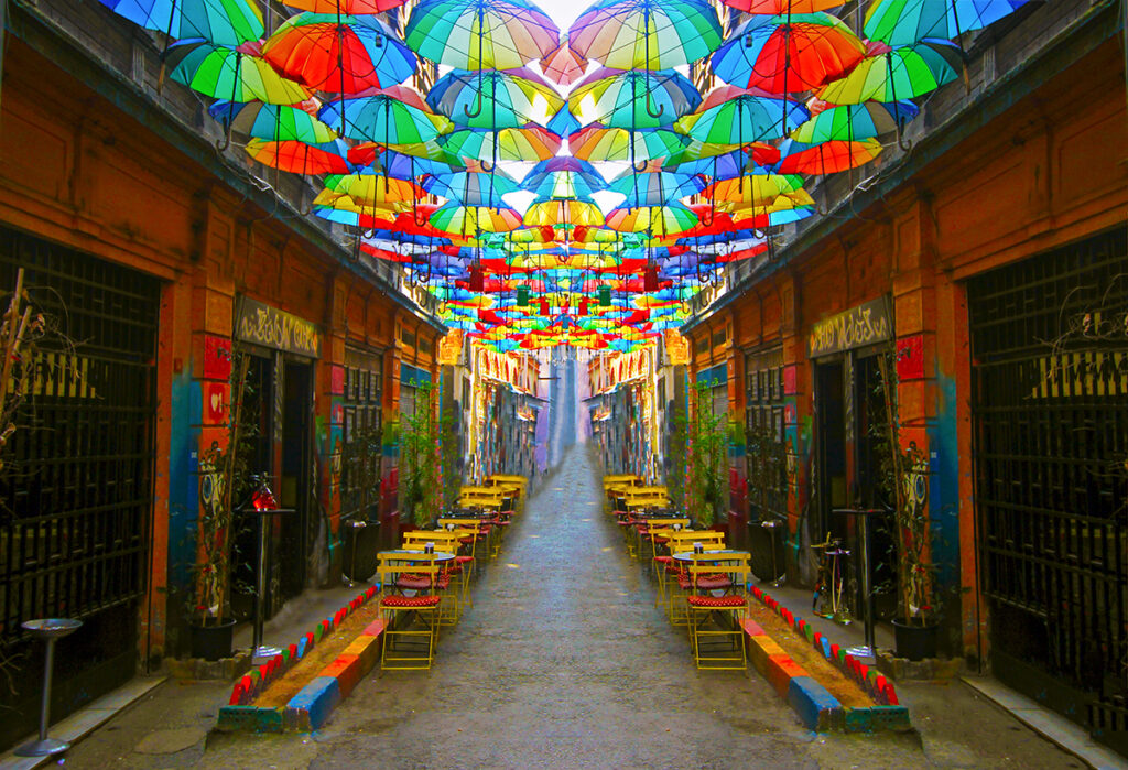 Umbrella streets in Istanbul - the one in Karakoy - Istanbul