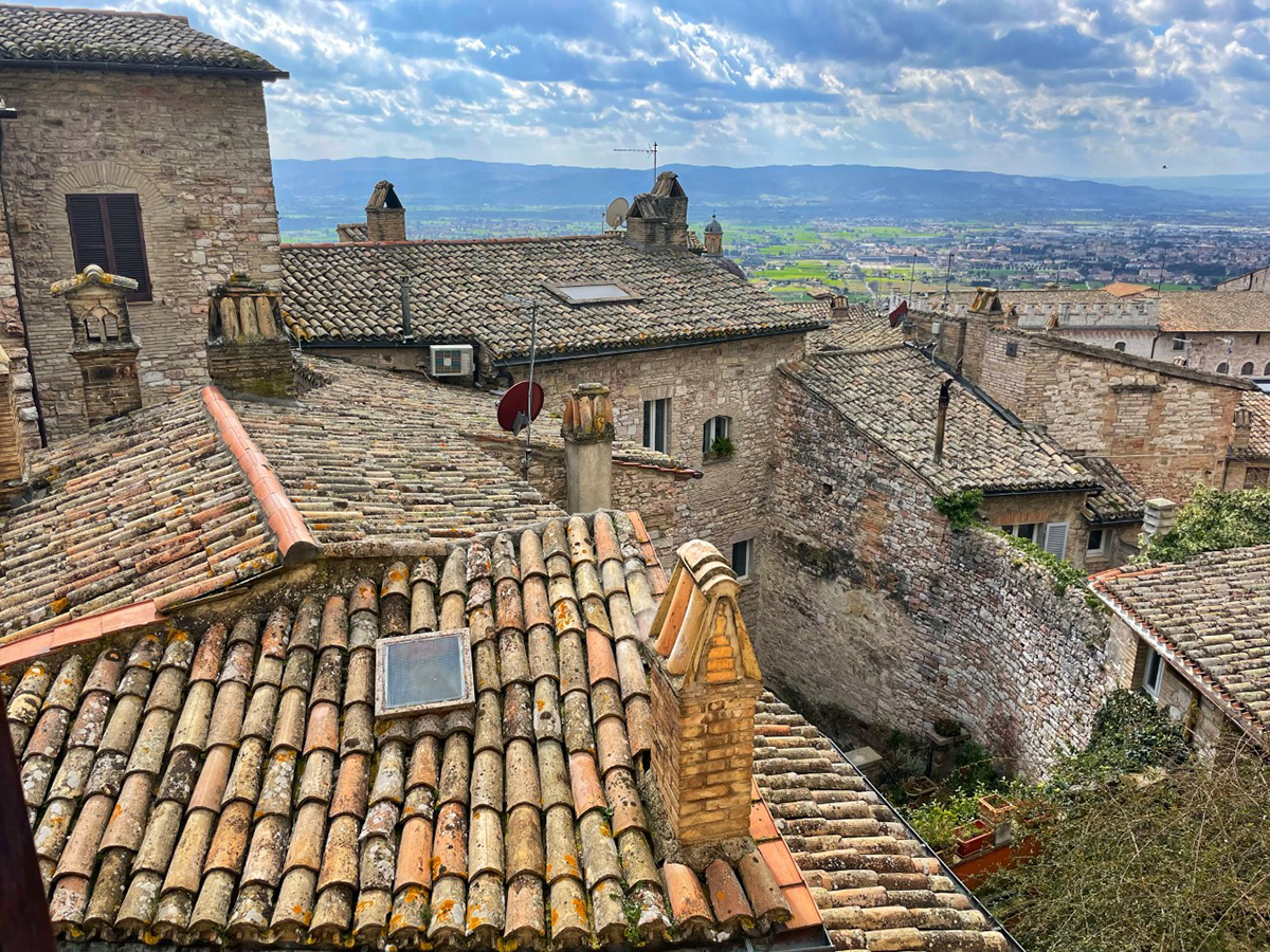 View from Quo Vadis b&b in Assisi