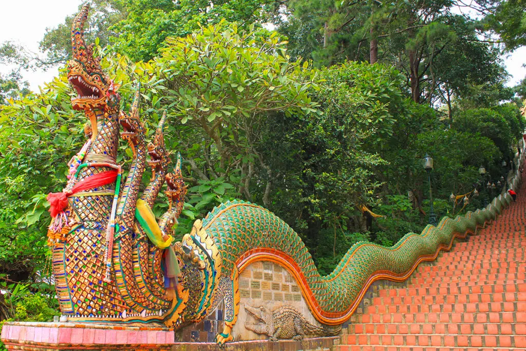Chiang Mai itinerary - Stairs leading to Wat Phra Doi Suthep