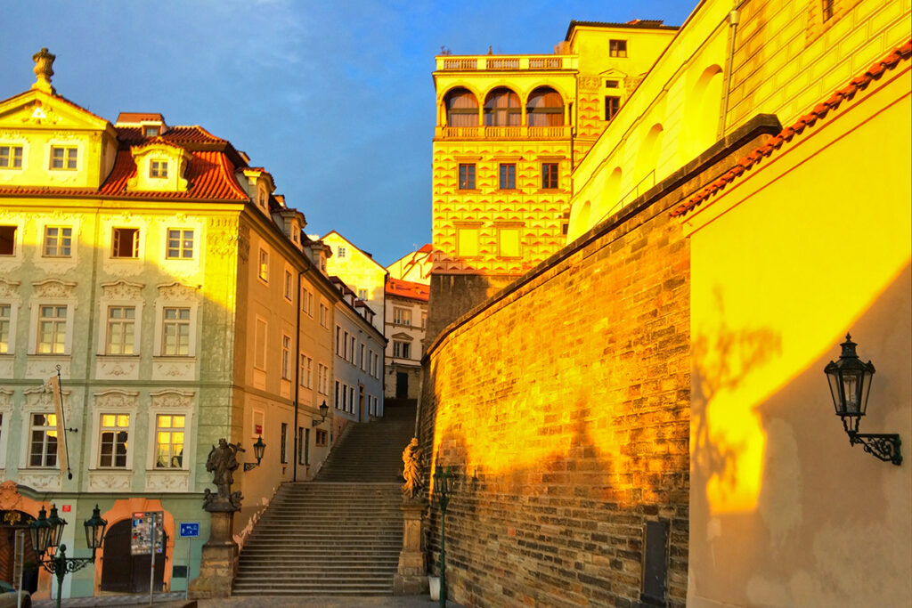 Prague castle stairs