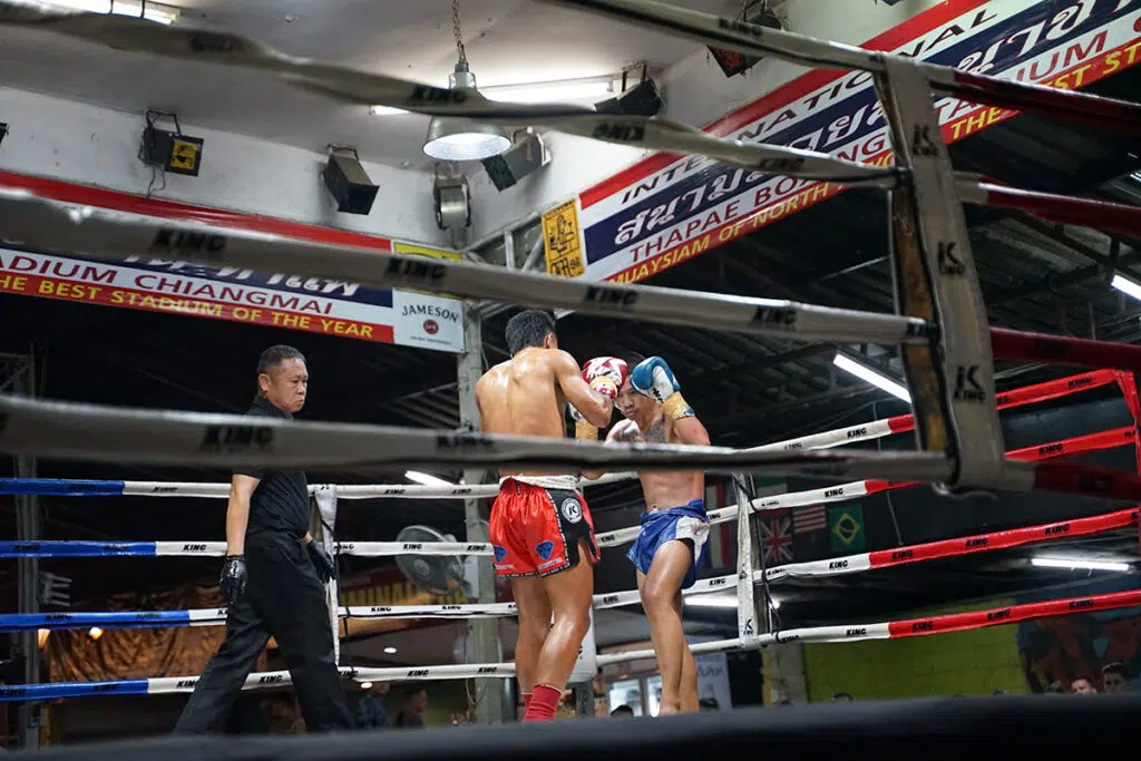 Thai boxing match in Chiang Mai