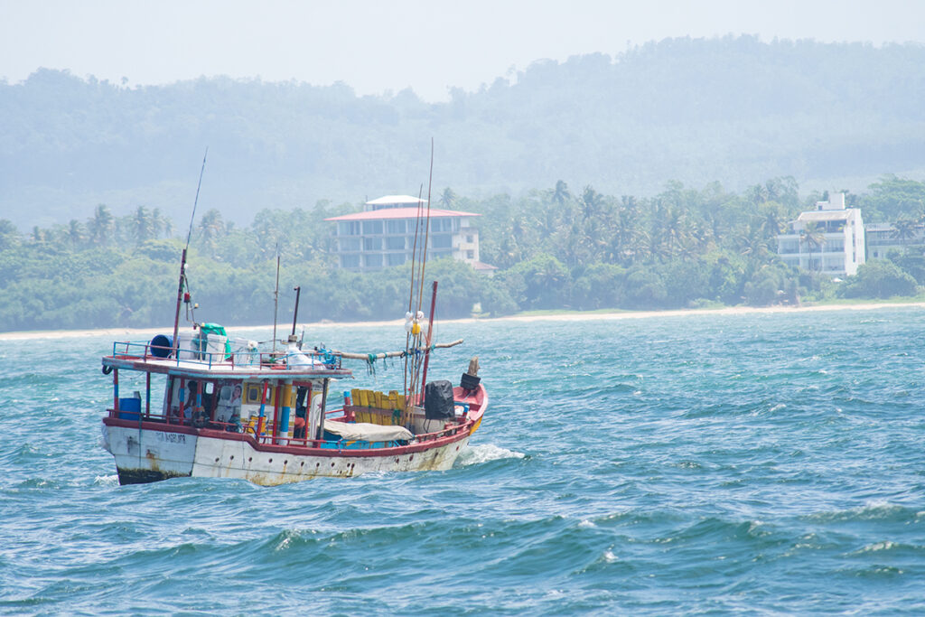 fishing boat in mirissa